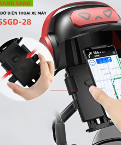 Giá đỡ điện thoại xe máy SSGD-28 giá đỡ có mũ che mưa che nắng, gắn chân gương và gắn ghi đông