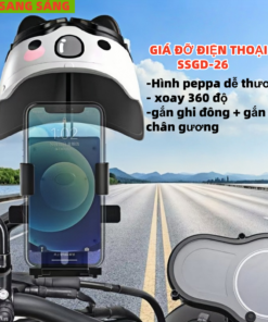 Giá đỡ điện thoại xe máy SSGD-26, giá đỡ có 3 màu mũ, gắn chân gương hoặc gắn ghi đông, dành cho shipper