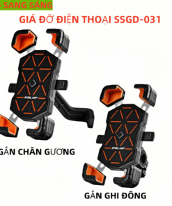 Giá đỡ điện thoại xe máy SSGD-031 giá đỡ 4 gốc giữa điện thoại chắc chắn, gắn chân gương và gắn ghi đông