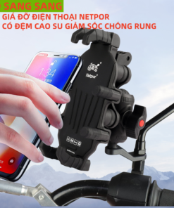 Giá đỡ điện thoại xe máy SSGD-098, giá đỡ điện thoại có mũ che mưa che nắng, có đệm cao su giảm sốc chống rung,có khóa chống trộm đảm bảo an toàn