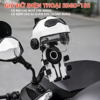 Giá đỡ điện thoại xe máy SSGD-185, giá đỡ điện thoại có mũ che mưa che nắng,có đệm cao su giảm sốc chống rung, gắn chân gương và gắn ghi đông
